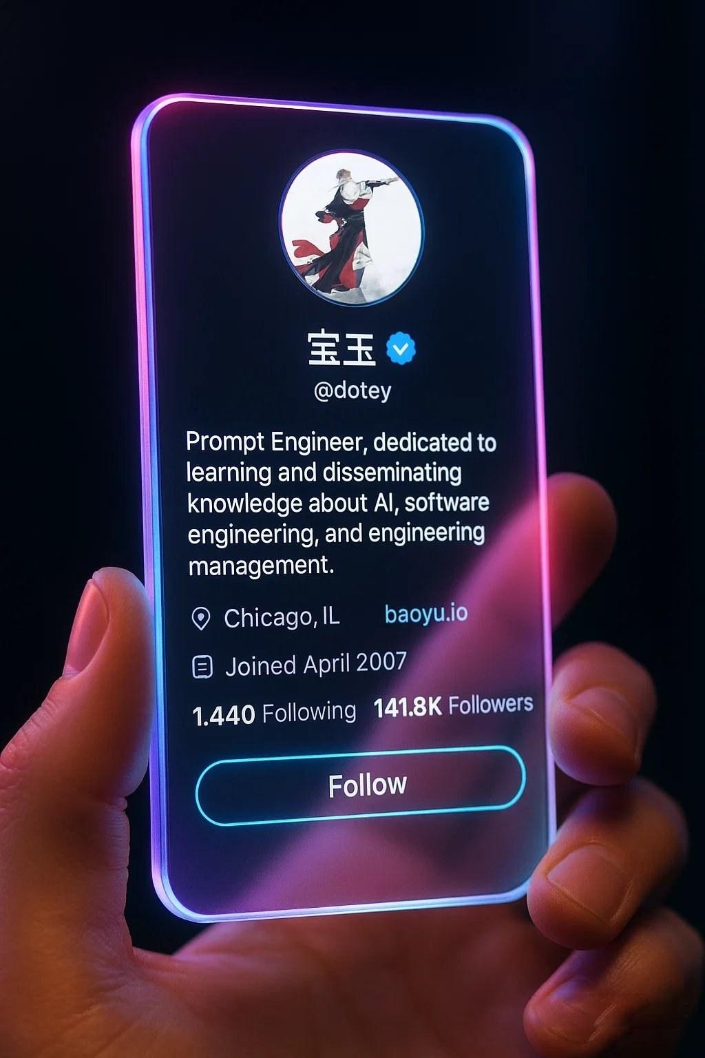 赛博美学未来社交软件界面照片