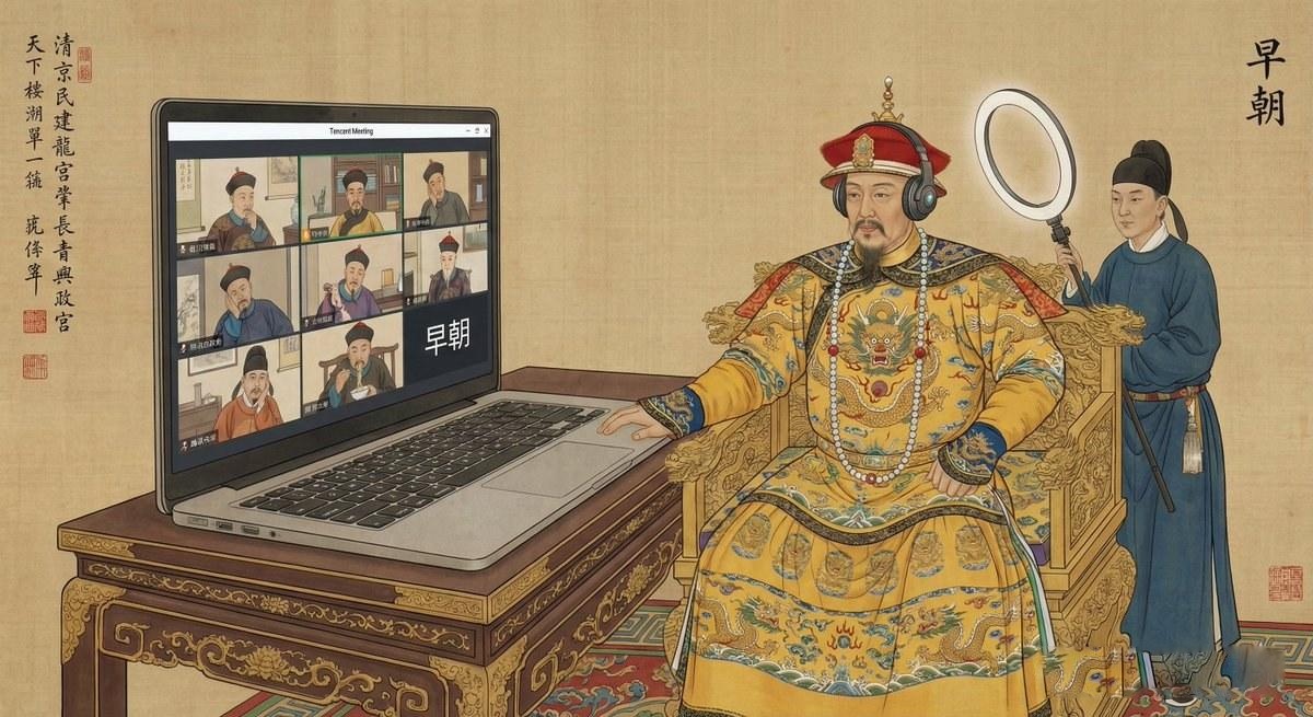 早朝了开个视频会议先