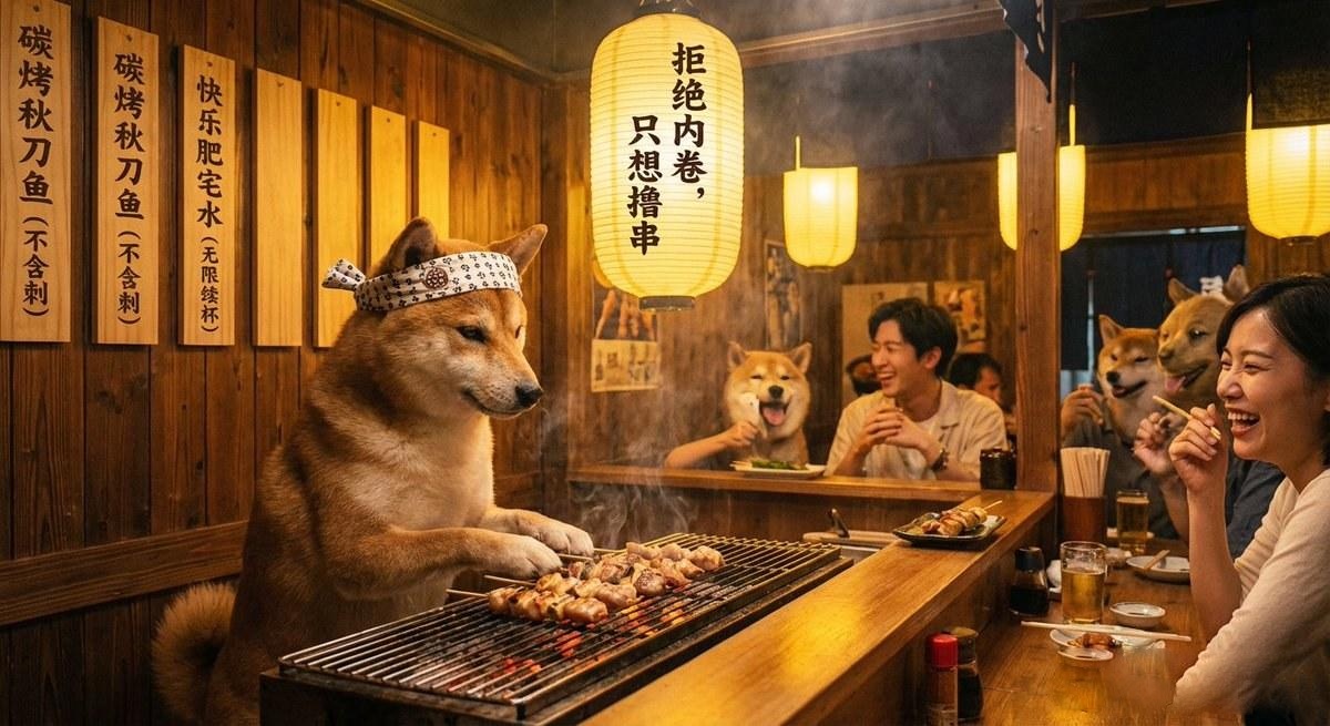 温暖的日式居酒屋暖黄灯光