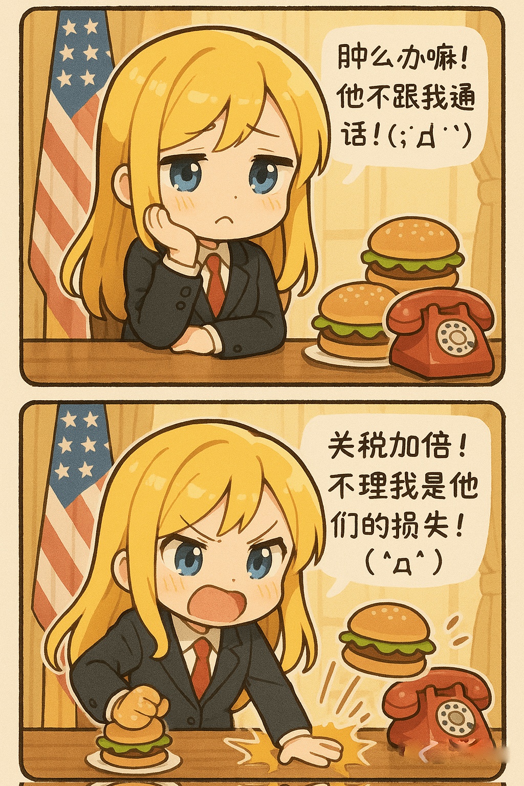 日系双格漫画